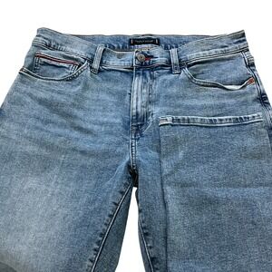 Tommy Hilfiger Mens‎ 34/30 Straight Leg 5 pockets Cedar indigo Denim Jeans